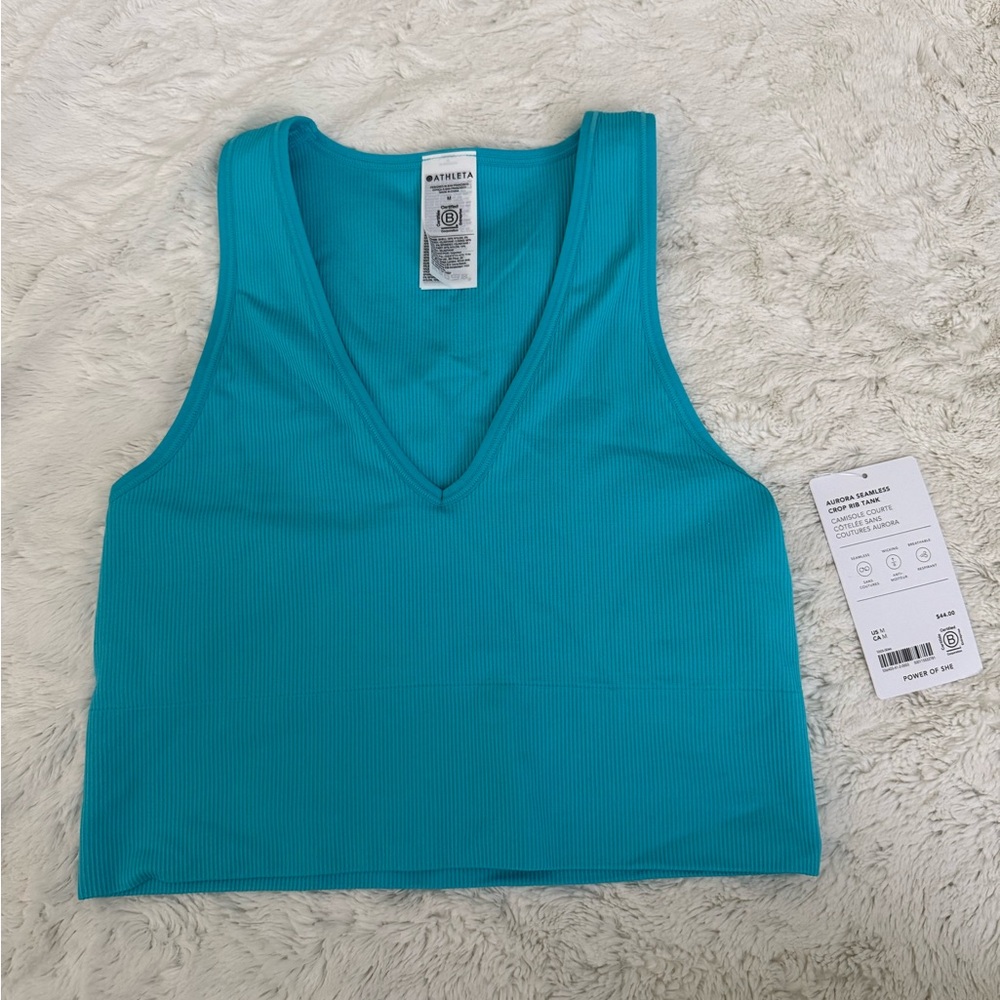Athleta Aurora Seamless Crop Rib Tank